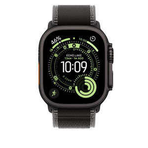 Trail Loop strap, black/charcoal colour, soft nylon weave, reflective edging, pull tab closure