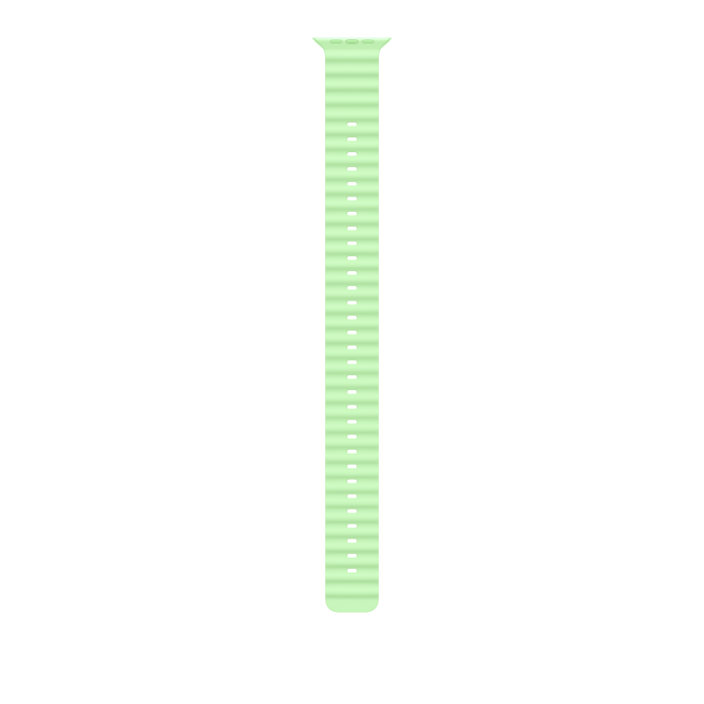 49mm Neon Green Ocean Band Extension - Natural Titanium Finish – MGCG4ZM/A