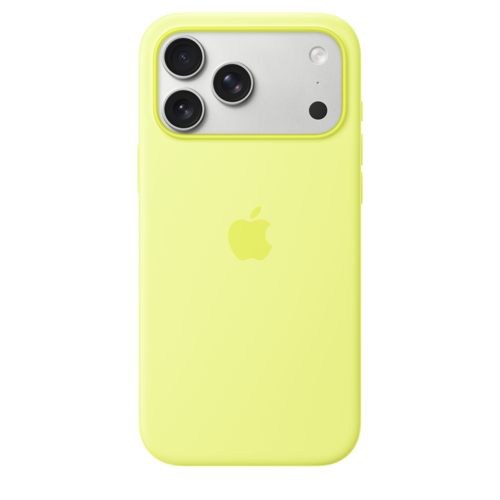 iPhone 17 Pro Max Silicone Case with MagSafe – Neon Yellow – MGFM4ZM/A