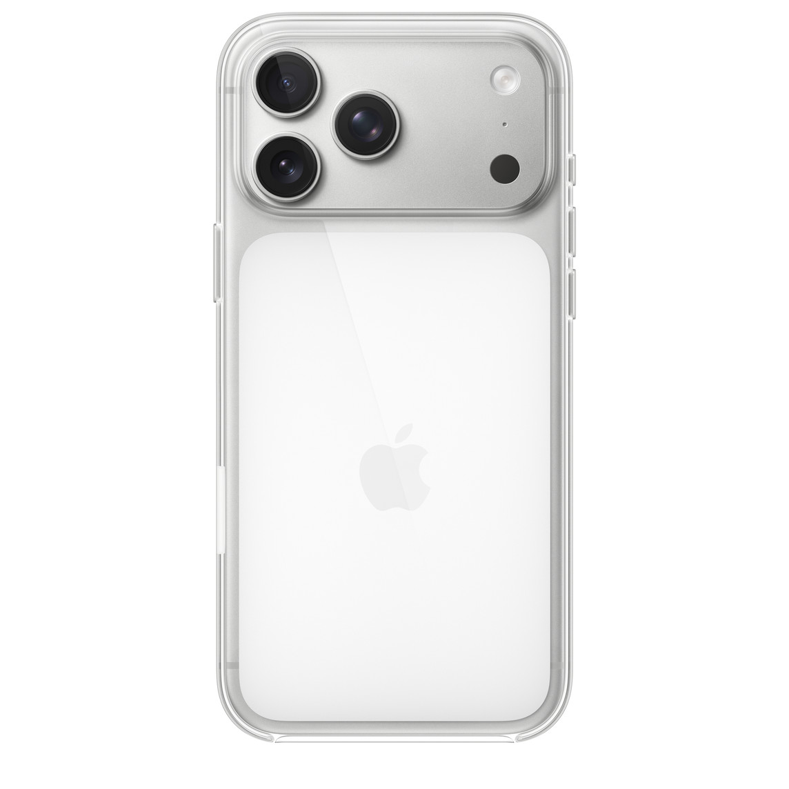 Прозорий чохол для iPhone 17 Pro Max, сріблястого кольору, кріпиться до iPhone 17 Pro Max