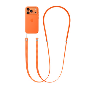 iPhoneアクセサリー iPhone17 Silicone Case + Crossbody Strap Crossbody Strap – Orange - Apple