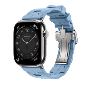 Apple Watch Hermès - 46mm Bleu Pastel Kilim Single Tour - Apple (SG)