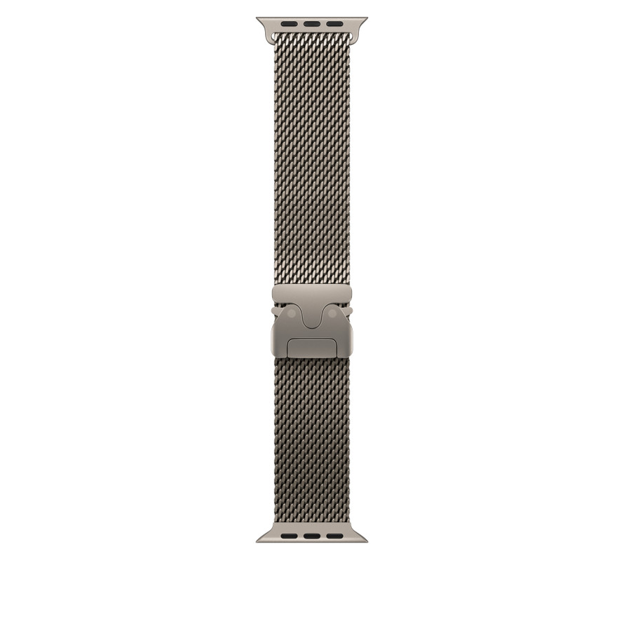 49mm Natural Titanium Milanese Loop - Medium – MGHP4ZM/A