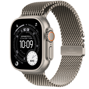 Apple Watch Ultra GPS Cellular, 49 mm Titangehäuse Natur