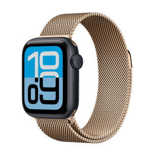 Buy Apple Watch SE GPS, 40mm Midnight Aluminium Case with Gold