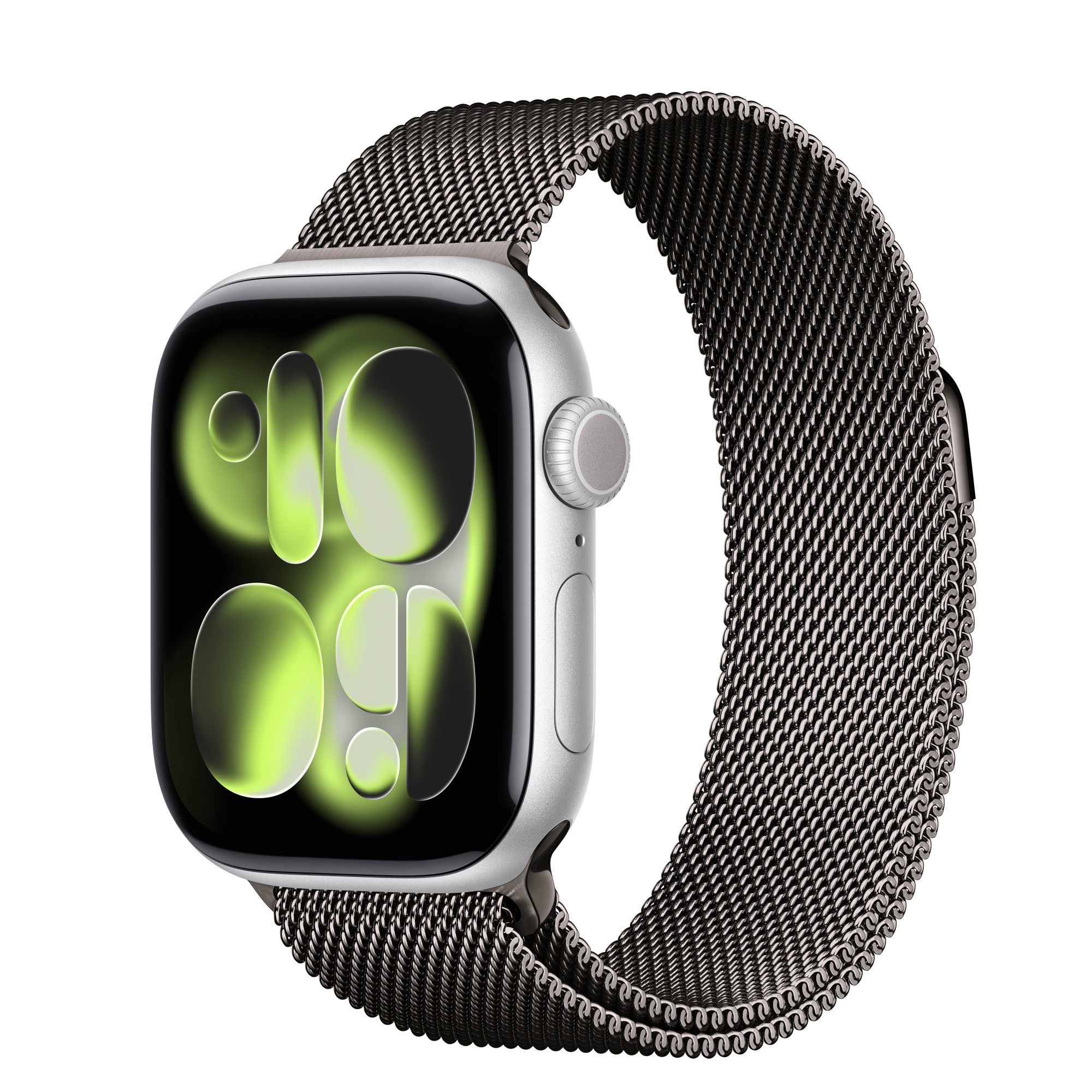 Apple Watch Series 11 GPS + Cellular - Boîtier 42 mm en aluminium argent - Bracelet milanais ardoise