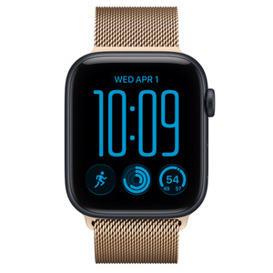 Buy Apple Watch SE 3 GPS, 44mm Midnight Aluminum Case with Gold 