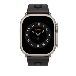 Apple Watch Hermès 黒スポーツバンド 45mm Apple Watch Hermès - 45mm Noir Kilim Single Tour - Apple