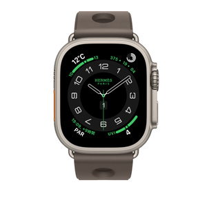 エルメス 希少限定Apple Watchグルメット Apple Watch Hermès - 49mmケース用スキュブHダイビング（グリ・チタン