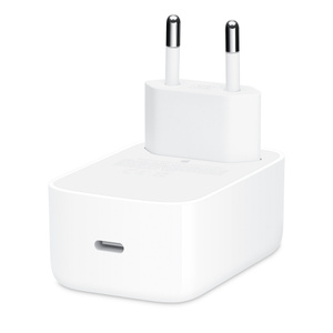 Perfil del adaptador de corriente USB-C de 30 vatios (con enchufe tipo C).