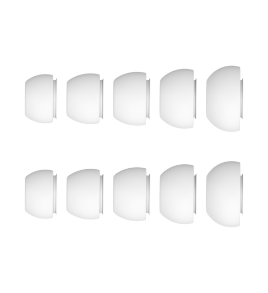 AirPods Pro 3 Silicone Ear Tips, white colour, sizes: extra extra small, extra small, small, medium, large