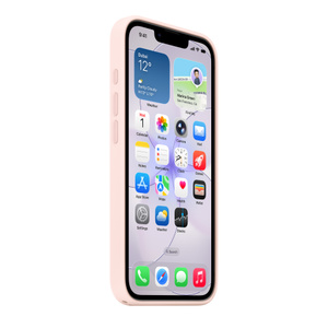 iPhone 17e Silicone Case with MagSafe, case covers sides, top, and bottom, raised silicone Action button and volume buttons