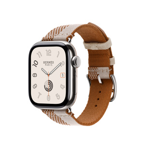 Apple Watch Hermès - 42mm Écru/Écru Toile H Double Jeu - Apple