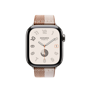 Apple Watch Hermès - 42mm Écru/Écru Toile H Double Jeu - Apple