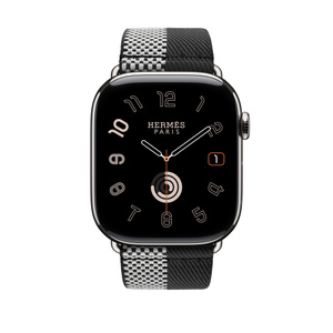 Apple Watch Hermès - 46mm Noir/Écru Toile H Double Jeu - Education