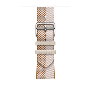 Apple Watch Hermès – 46mm Écru/Écru Toile H Double Jeu