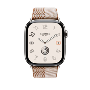 204 未使用　Apple Watch エルメス　ベージュ　ドゥ　ワイマール Apple Watch Hermès ドゥブルトゥール 《アピ》 46 mm - ベージュ
