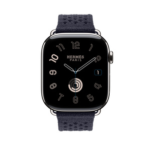 Apple Watch Hermès - 46mmケース用ネオ・トリコ（ブルー・ニュイ