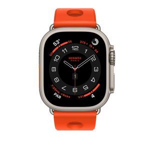 Apple Watch Hermès - 49mm Orange Néon Scub'H Diving - Apple