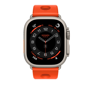 Apple Watch Hermès - 49mm Orange Néon Scub'H Diving - Education
