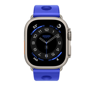 Apple Watch Hermès - 49mm Bleu Néon Scub'H Diving - Education - Apple