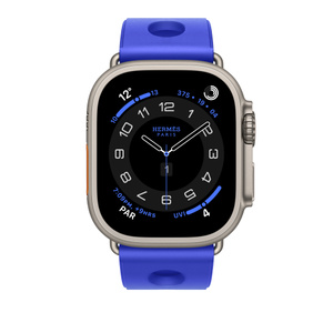Apple Watch Hermès - 49 mm Bleu Néon Scub'H Diving - Apple (TR)