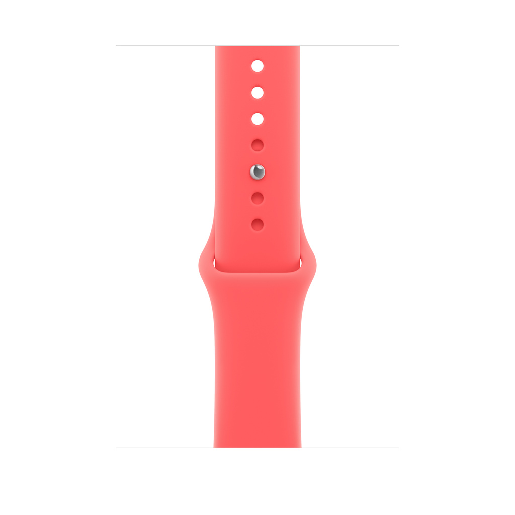 Apple 46 公釐亮芭樂紅色運動型錶帶 - M/L