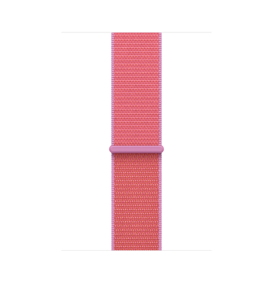 Sport Loop band, bright guava color (hot pink with lavender color edging), double layer nylon weave material, hook-and-loop fastener