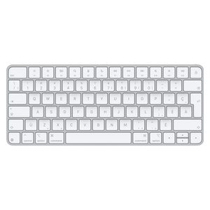 Magic Keyboard, touches blanches, structure en aluminium argent, touches de fonction pleine grandeur, touches fléchées verticales demi-grandeur