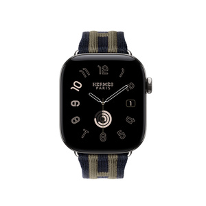 Apple Watch Hermès - 42mm Bleu Nuit/Gris Titane Rocabar Club