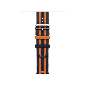 Apple Watch Hermès - 42mm Bleu Nuit/ Orange Rocabar Club