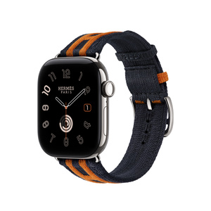 Apple Watch Hermès - 42mm Bleu Nuit/ Orange Rocabar Club - Apple