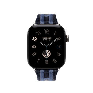 2582 Apple Watch エルメス　ネイビー　レザーバンド　HERMES Apple Watch Hermès - 42mm Bleu Nuit/Bleu Brighton Rocabar Club