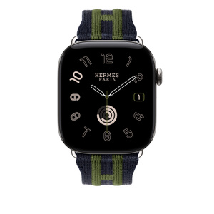 Apple Watch Hermès - 46mm Bleu Nuit/Vert Rocabar Club - Education