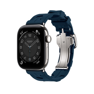HERMES アップルウォッチ Single Tour Kilim 41ネイビー Apple Watch Hermès - 42mm Bleu De Malte Kilim Single Tour - Apple