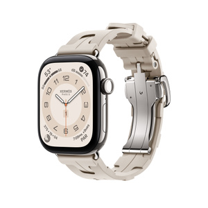 HERMES アップルウォッチバンド シングルツアーKILIM 42 BLANC Apple Watch Hermès - 42mm Béton Kilim Single Tour - Apple