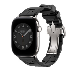 2266 Apple Watch エルメス　ブラックレザー　HERMES Apple Watch Hermès - 46 mm Simple Tour Noir Kilim - Apple (TR)