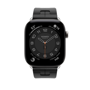 HERMES アップルウォッチバンド KILIM シングルツアー45 NOIR黒 Apple Watch Hermès - 46mm Noir Kilim Single Tour - Education - Apple