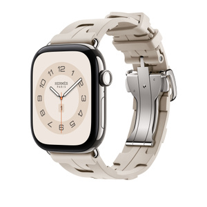 3032 未使用　Apple Watch エルメス　ホワイト　キリム　ラバー Apple Watch Hermès - 46mmケース用キリム（ベトン）シンプルトゥール