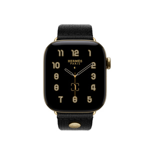 Apple Watch Hermès - 42mm Noir Satin Clou de Selle - Apple