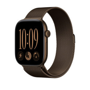 Bracelet milanais, bronze foncé, mailles en acier inoxydable, fermoir magnétique par-dessus les mailles