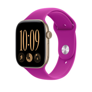 Sport Band, magenta colour, rubber material, pin-and-tuck closure (silver pin)