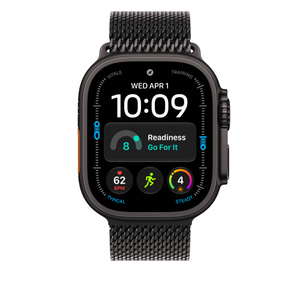Titanium Milanese Loop band, black color, woven titanium mesh material