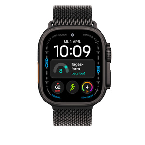 Milanaise Armband Titan in Titan Schwarz, Material aus gewebtem Titangeflecht