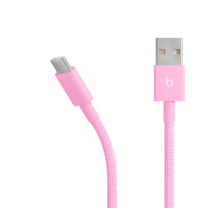 Beats USB-A - USB-C編み込み式充電ケーブル（1.5m）– パワーピンク