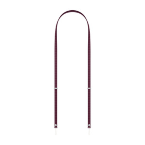 Crossbody Strap, burgundy colour (dark red), a single strap with connectors on each end