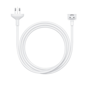 Power Adapter Extension Cable, white colour, outlet connector, USB-C adapter connector, wrapped cord
