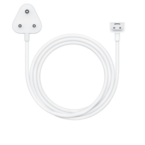 Power Adapter Extension Cable, white colour, plug, USB-C adapter connector, wrapped lead