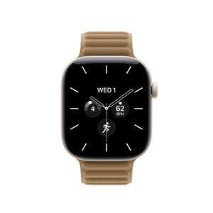Magnetic Link band, camel color (golden tan), ribbed microtwill material