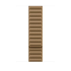 Bracelet à maillons magnétique, chameau (brun doré), microsergé côtelé, fermoir magnétique par-dessus les maillons